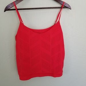 Athleta spaghetti strap perforated top/camisole
